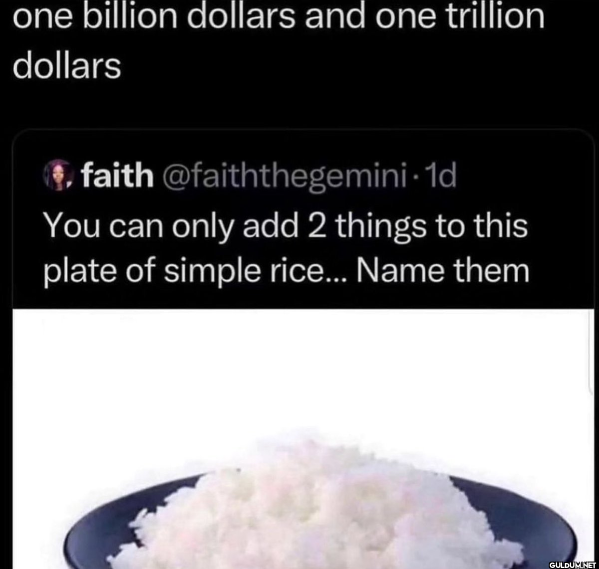 one billion dollars and...