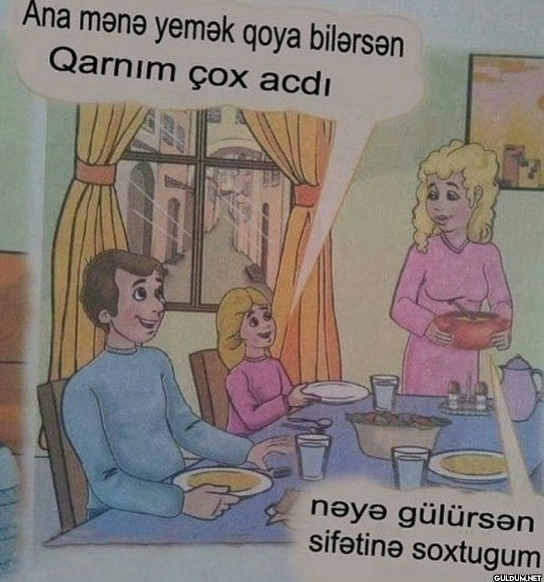 Ana mənə yemək qoya...