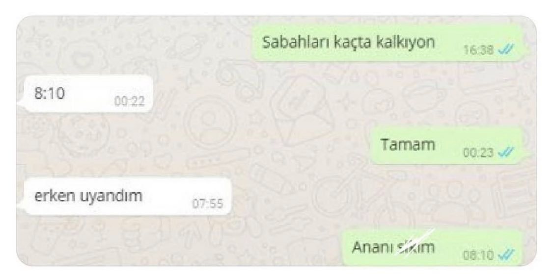 8:10 00:22 erken uyandım...