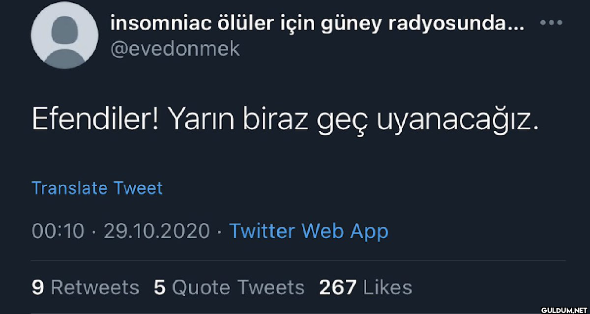 insomniac ölüler için...