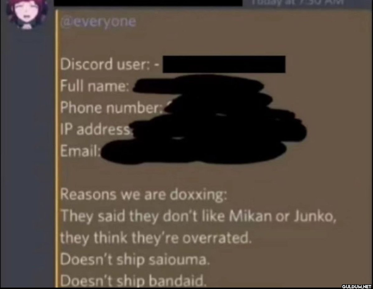@everyone Discord user:...