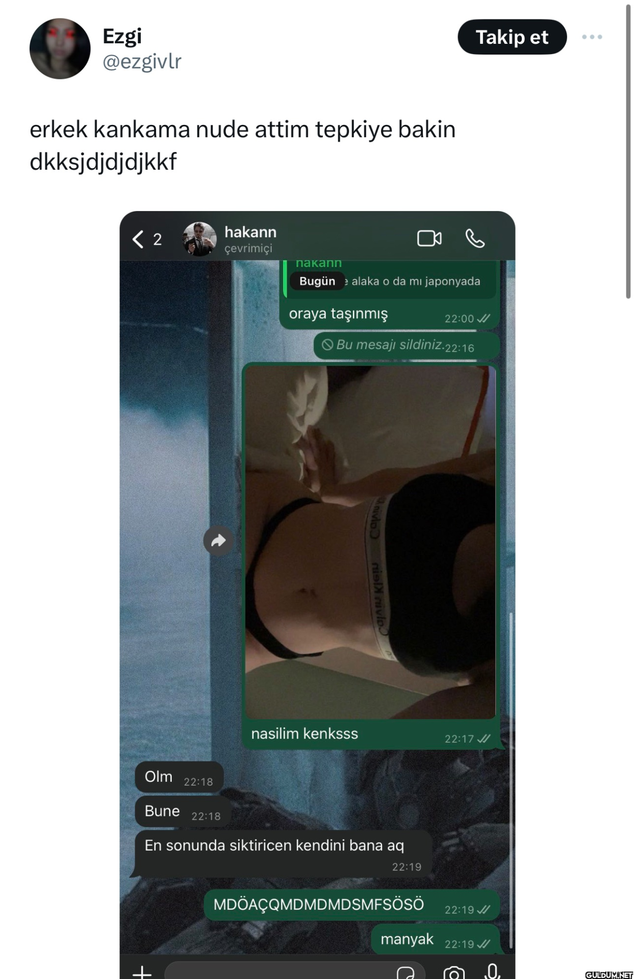 Ezgi @ezgivlr erkek...