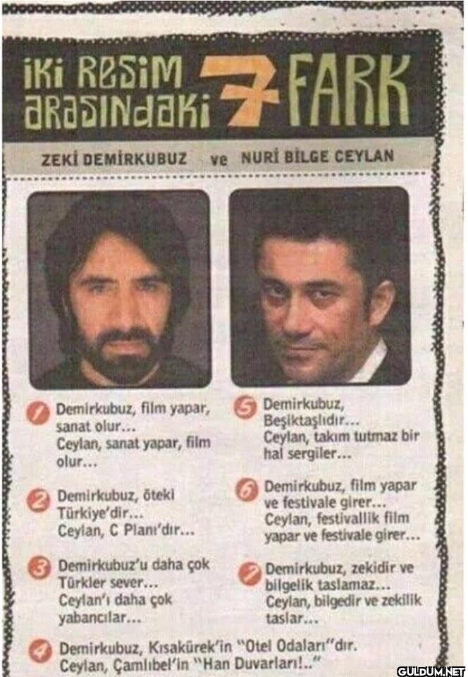 Demirkubuz vs Ceylan  iki...
