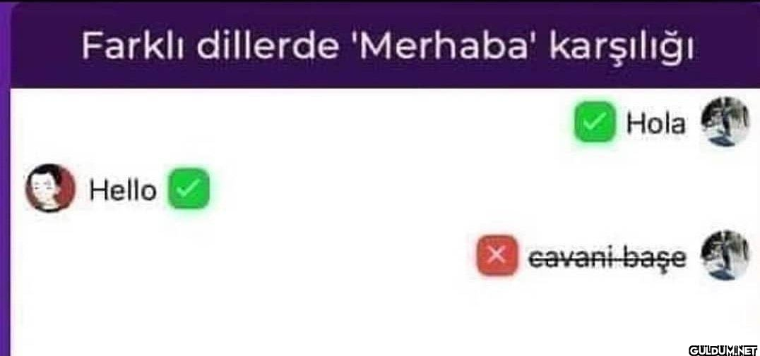 Farklı dillerde 'Merhaba'...