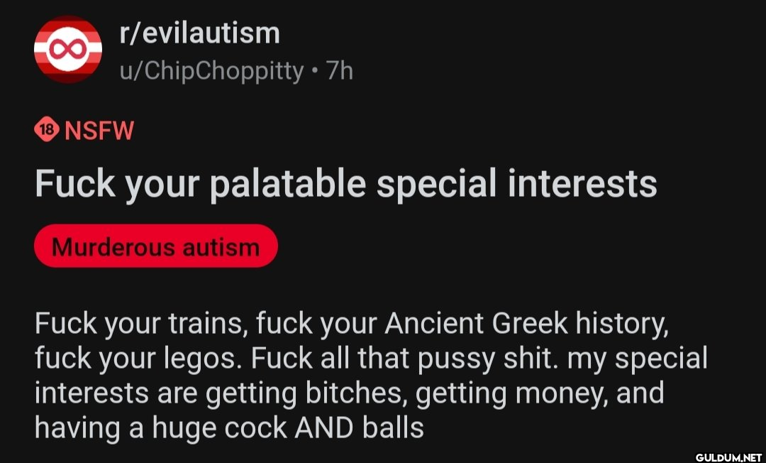 ∞ r/evilautism...