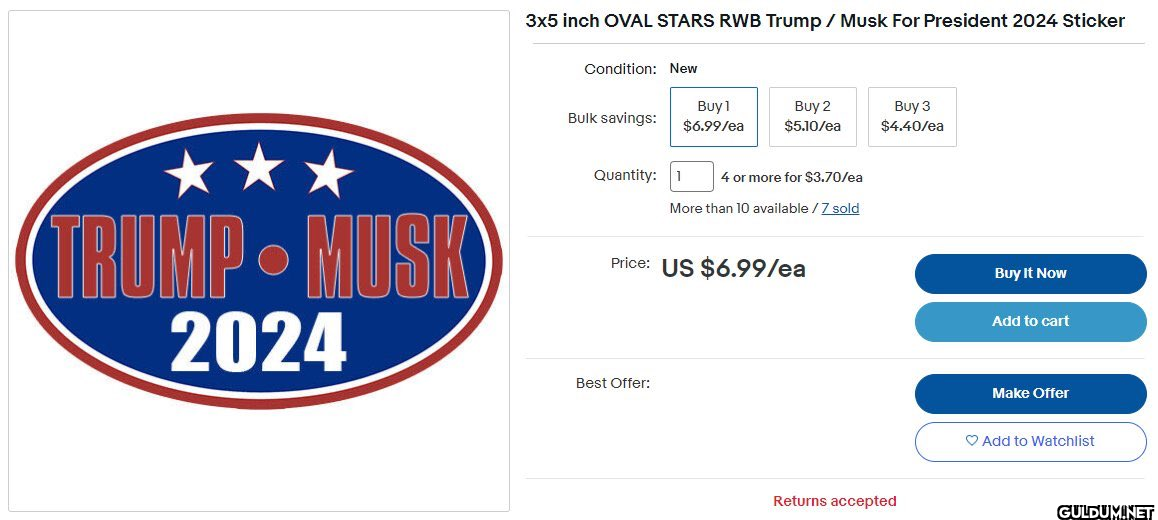★★★ TRUMP-MUSK 2024 3x5...