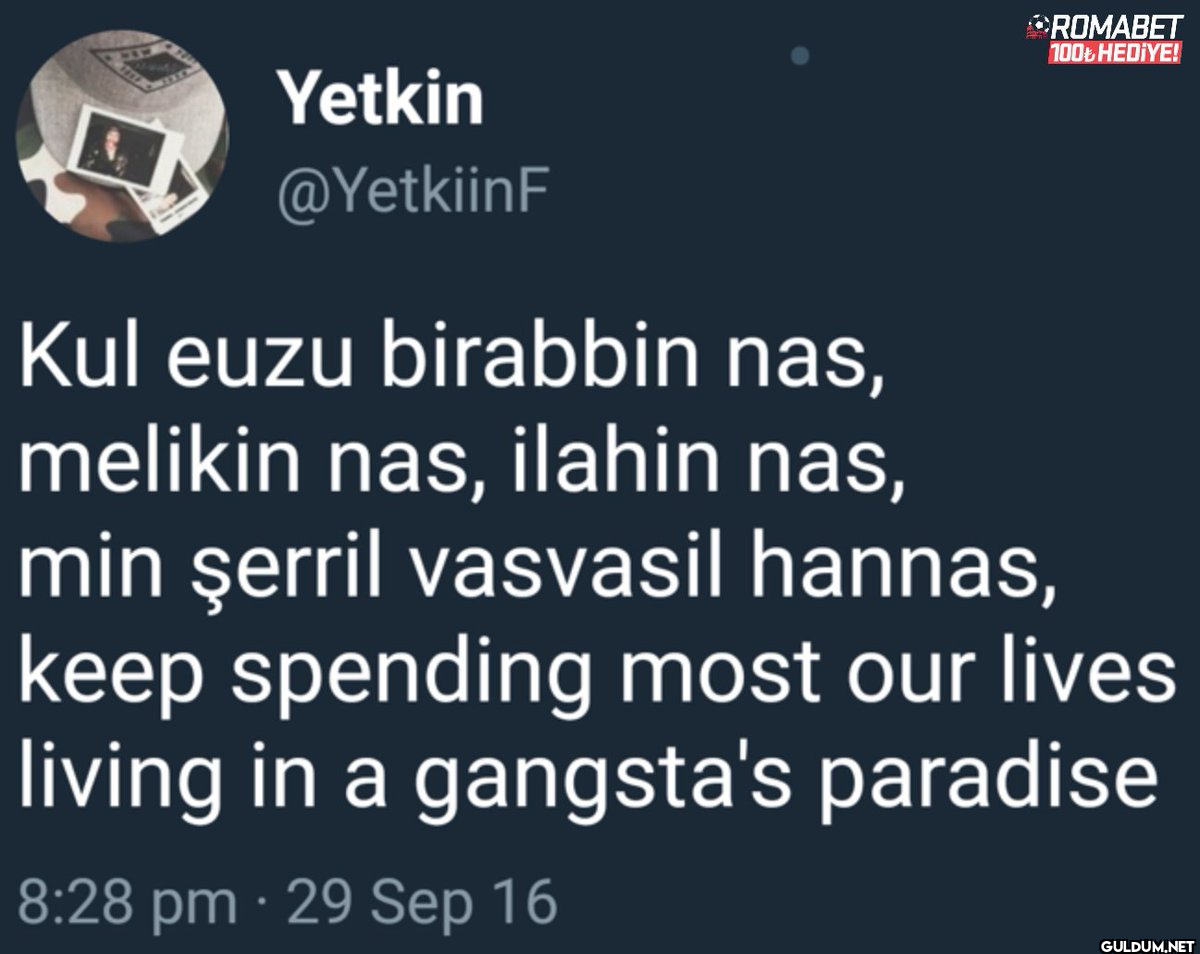 Yetkin @YetkiinF ROMABET...