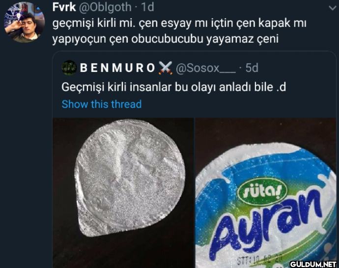 Fvrk @Oblgoth1d geçmişi...