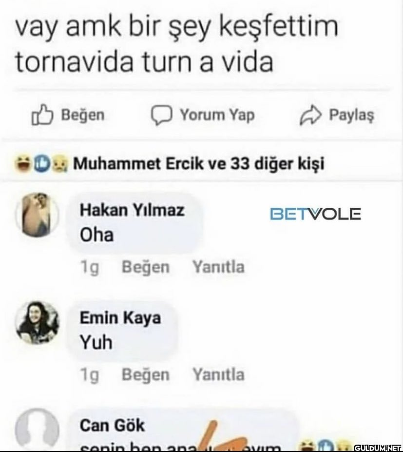 vay amk bir şey keşfettim...