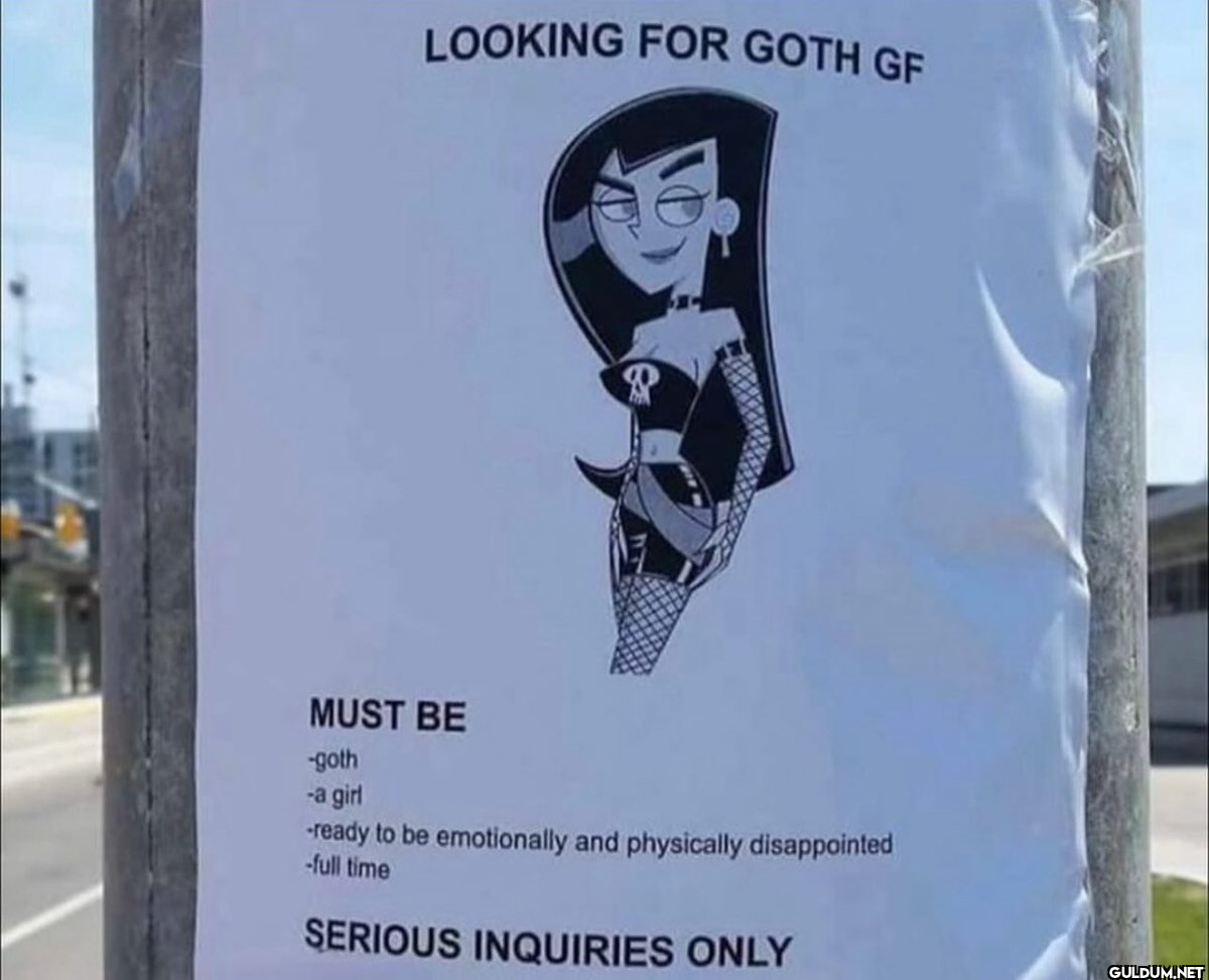 LOOKING FOR GOTH GF P MUST...