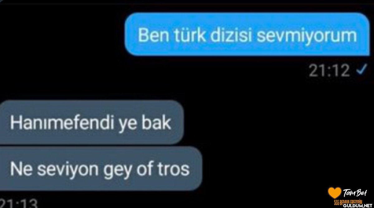 Ben türk dizisi sevmiyorum...