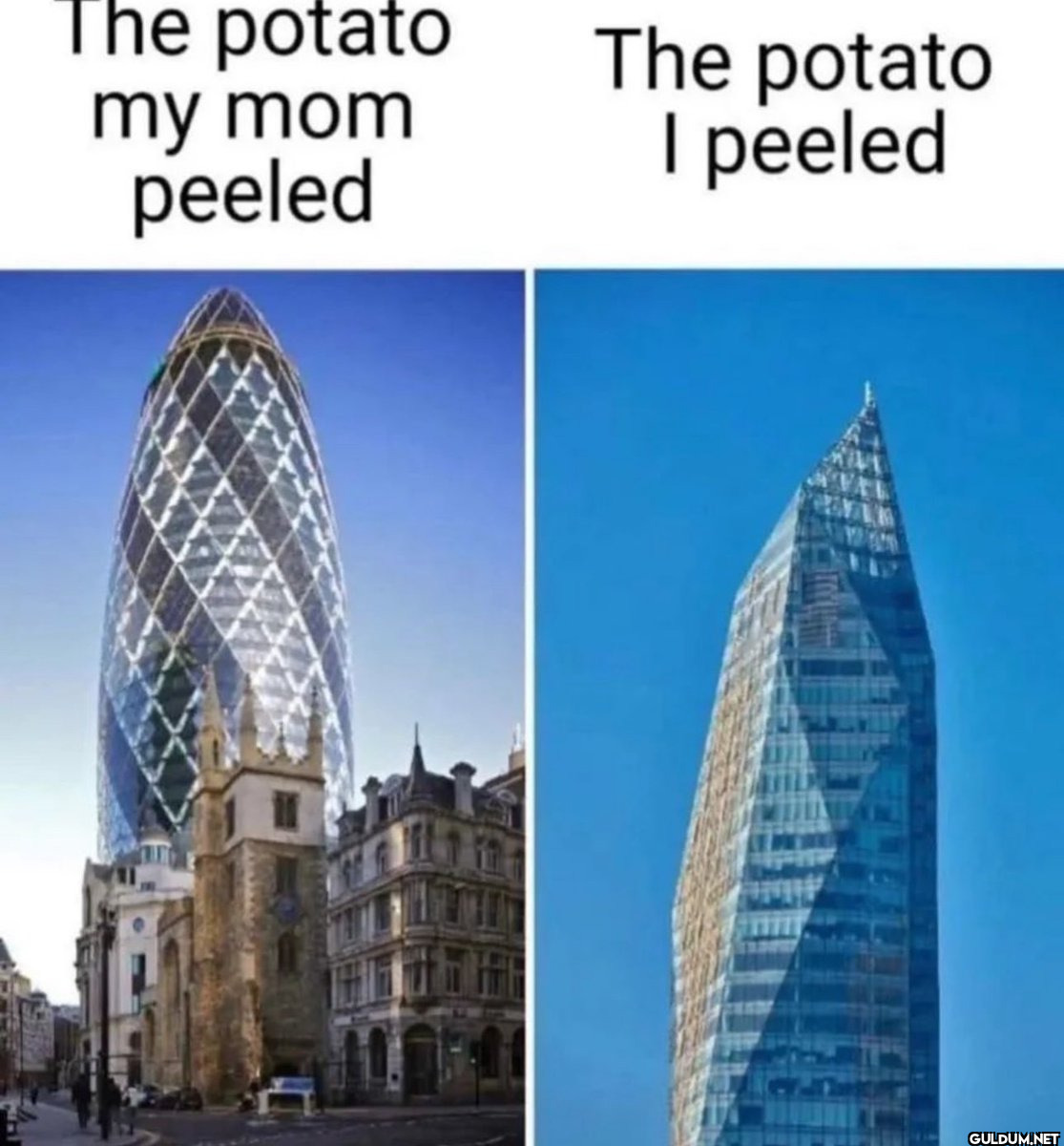 The potato my mom peeled...