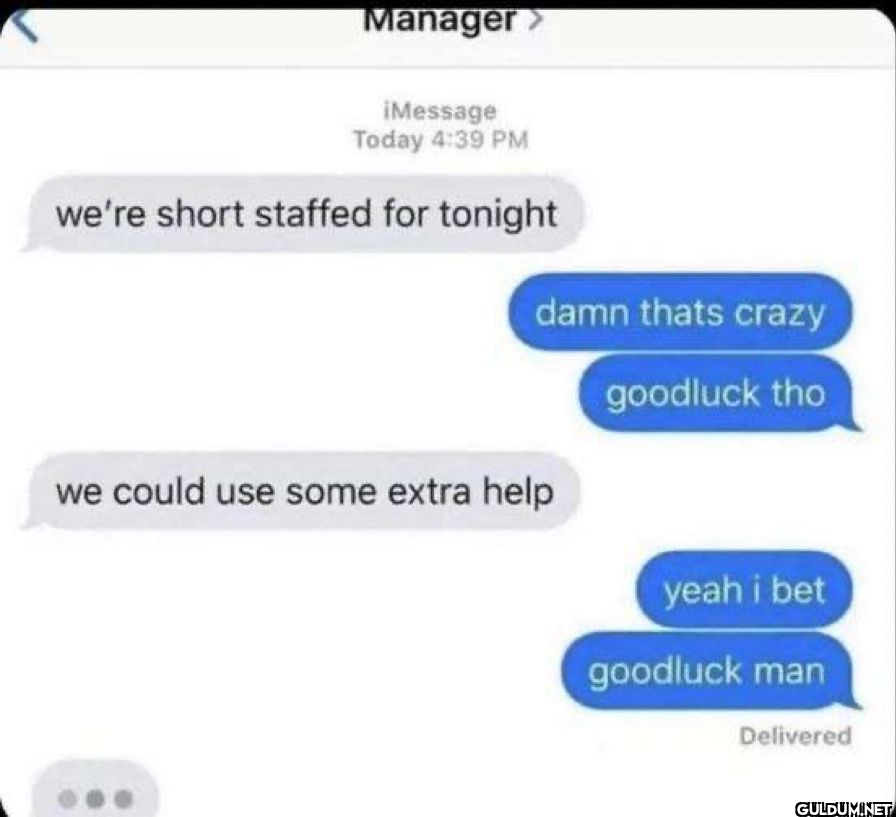 Manager iMessage Today...