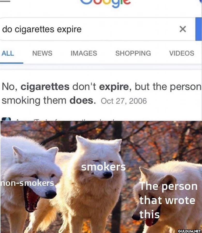 do cigarettes expire ALL...