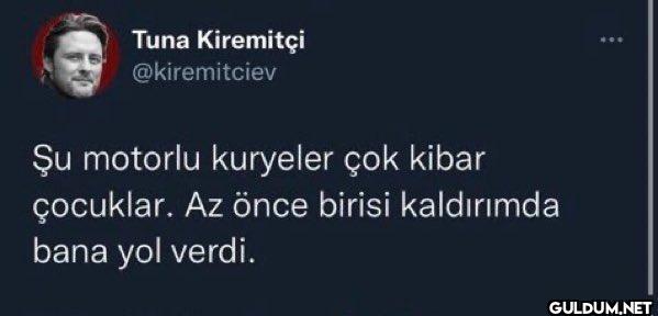 Şu motorlu kuryeler çok...