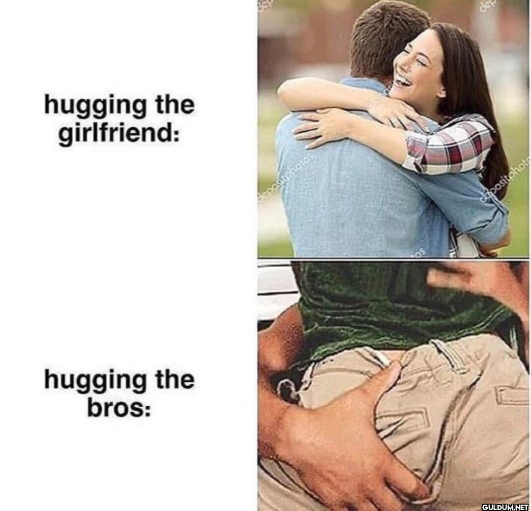 hugging the girlfriend:...