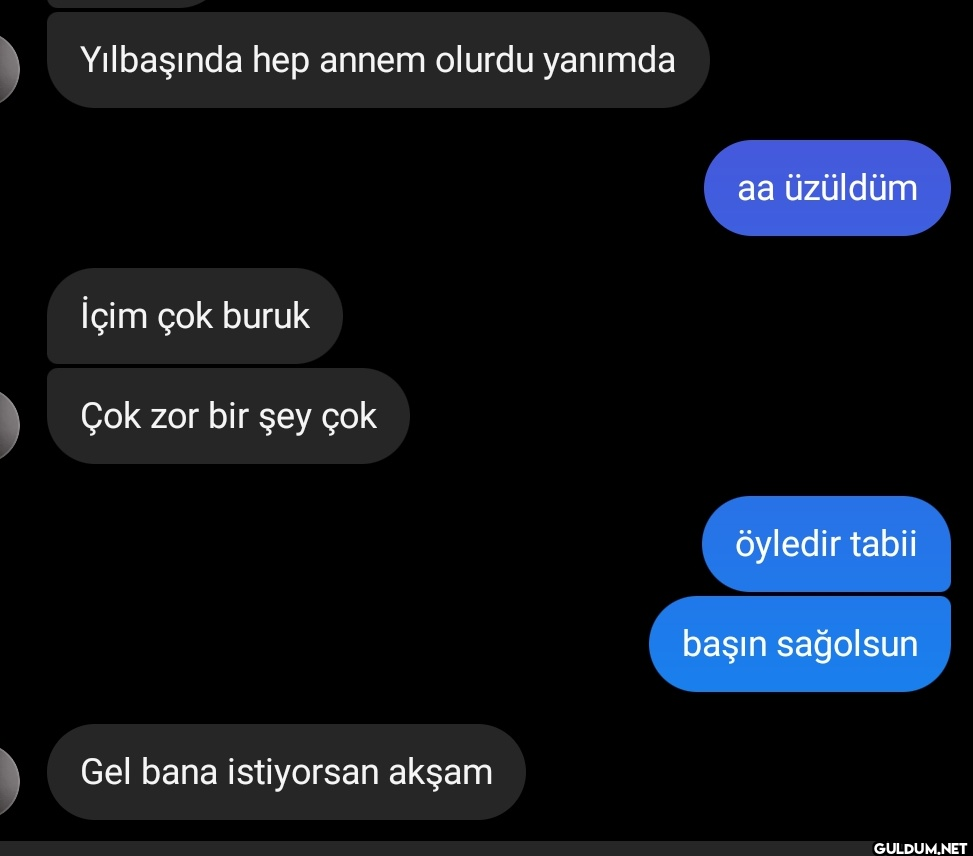 Yılbaşında hep annem...