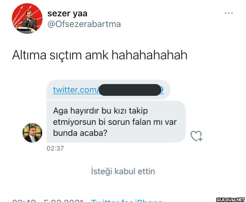 sezer yaa @Ofsezerabartma...