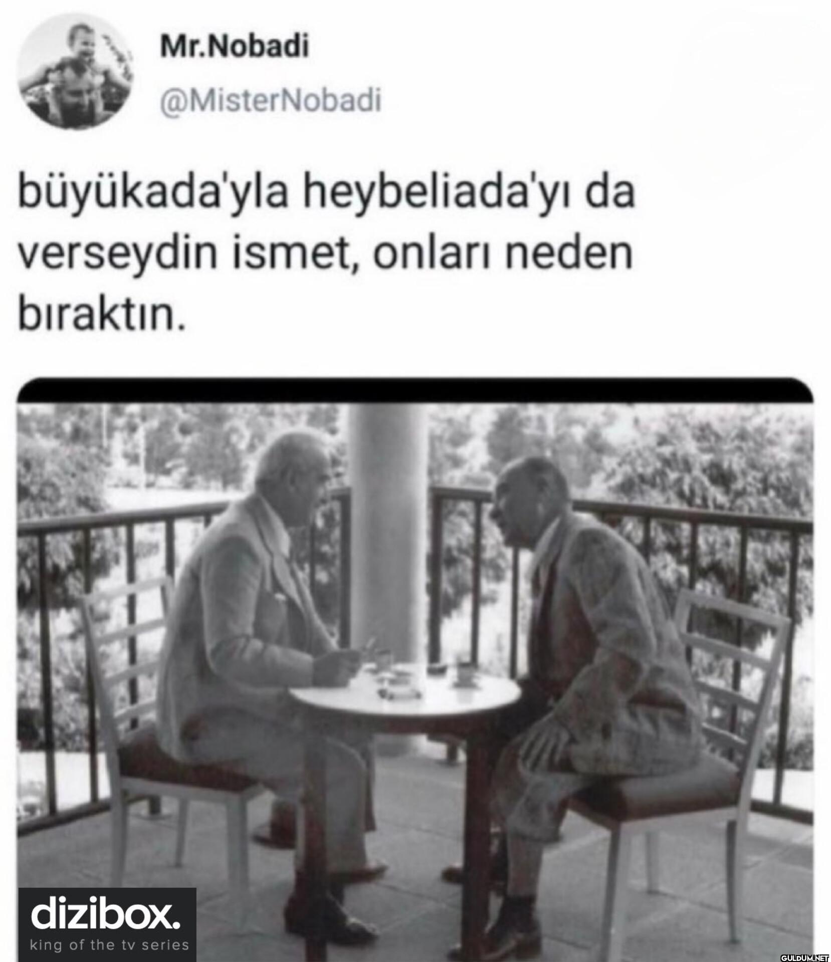 büyükada'yla heybeliada'yı...