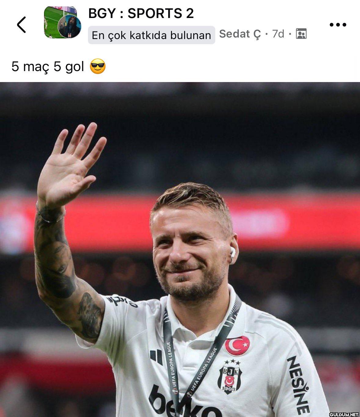 Çok güçlü    5 maç 5 gol...