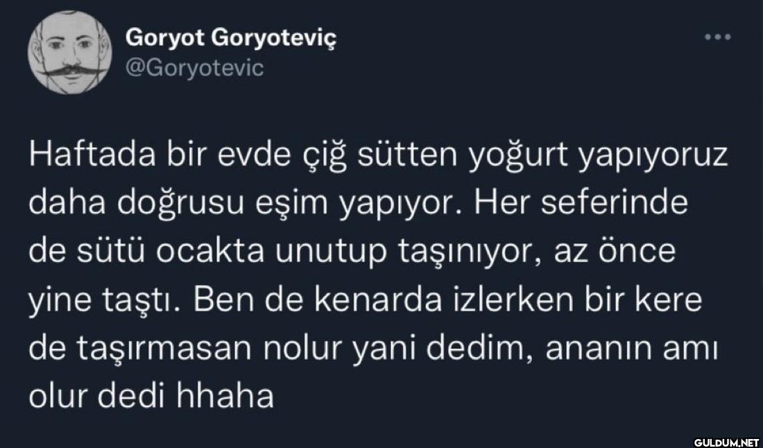 Haftada bir evde çiğ...