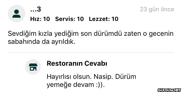 dürüm seni asla terk etmez...