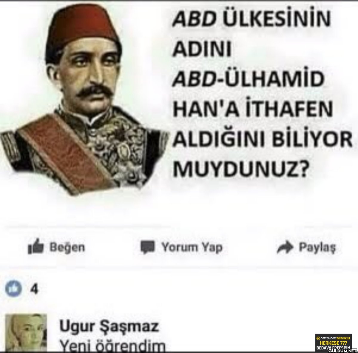 Beğen ABD ÜLKESİNİN ADINI...