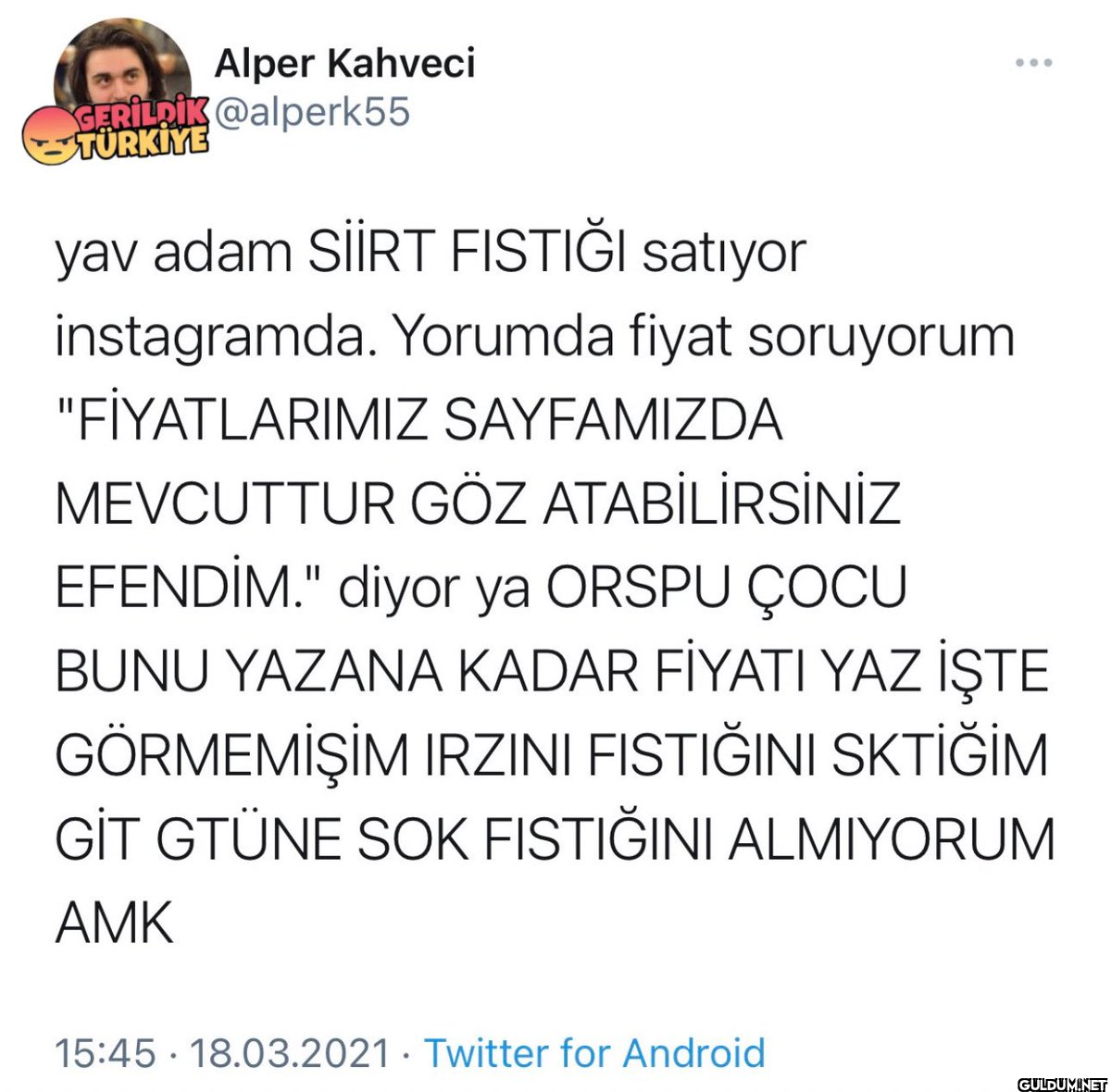 Alper Kahveci GERİLDİK...