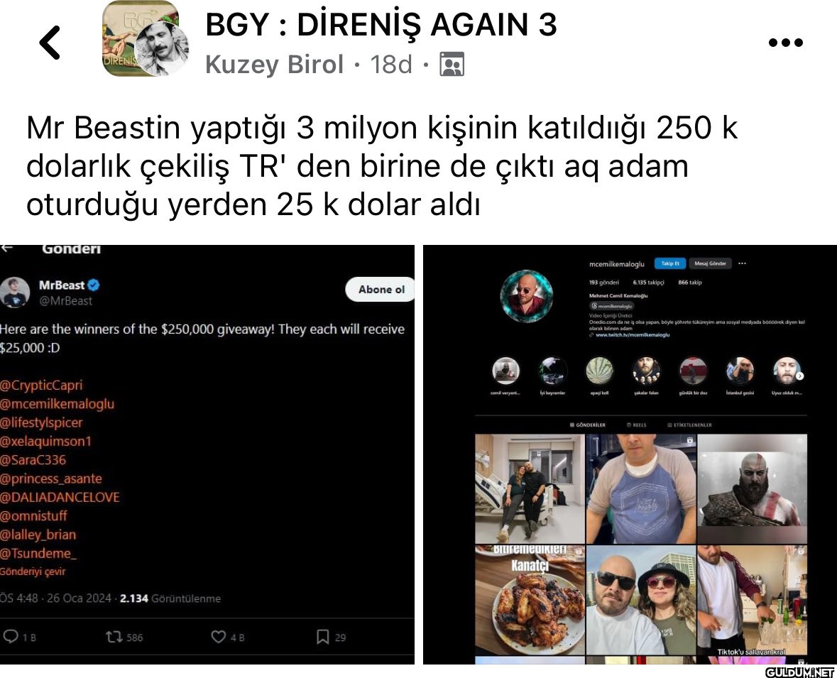 ŞANSA BAK  Gonderi DIRENIS...