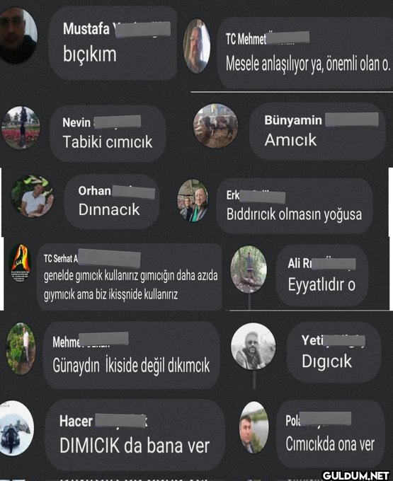 SİZİN ORDA NE DERLER      ...
