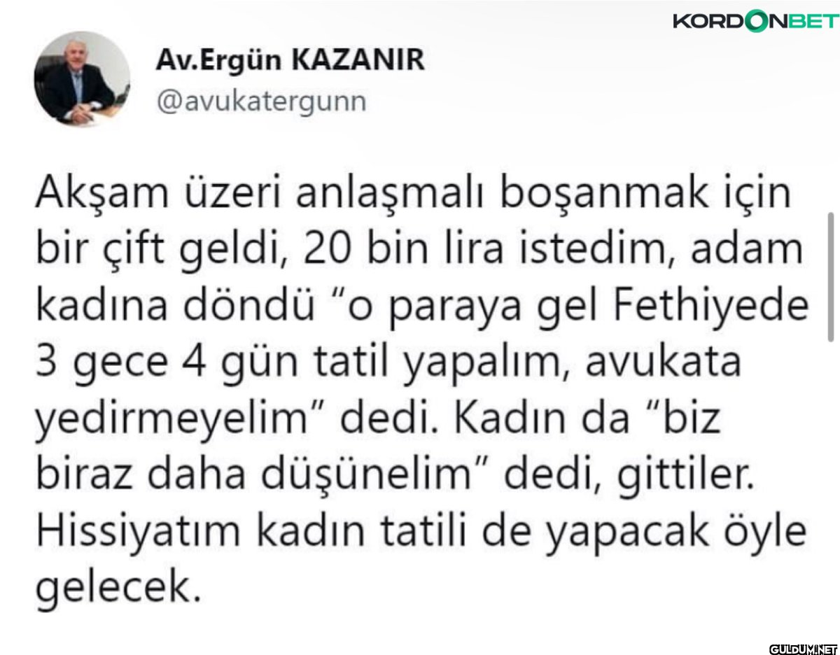 KORDONBET Av.Ergün KAZANIR...