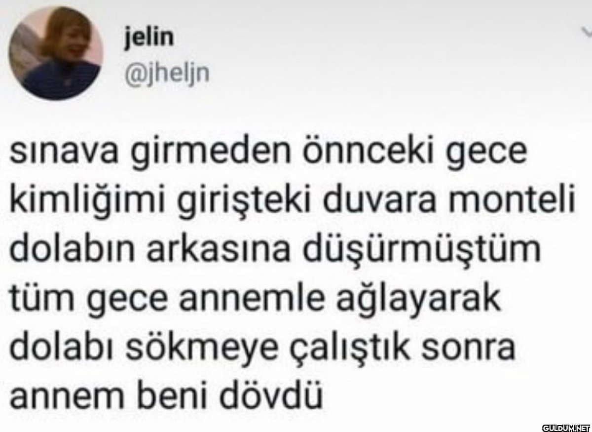 jelin @jheljn Sınava...