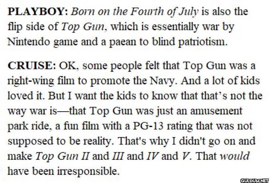 PLAYBOY: Born on the...