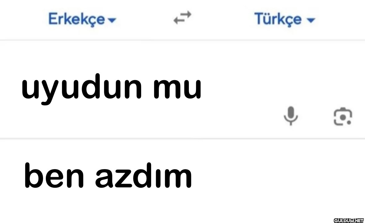 Erkekçe▾ uyudun mu ben...