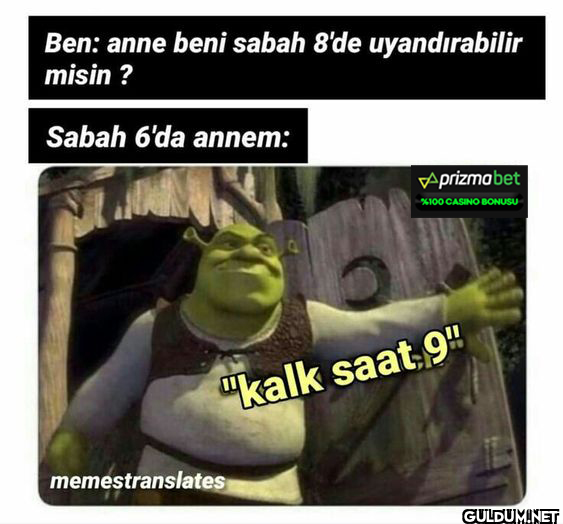 Ben: anne beni sabah 8'de...