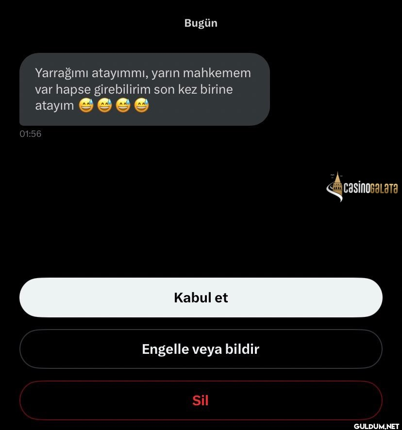 aga be..  Bugün Yarrağımı...