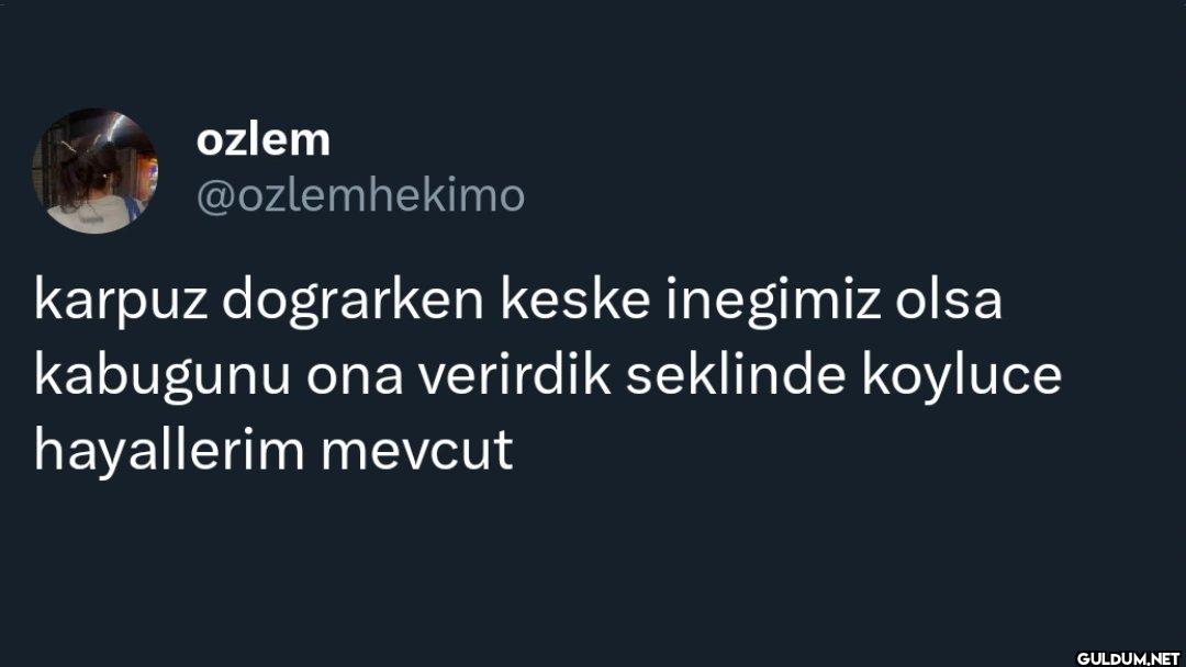 karpuz dograrken keske...