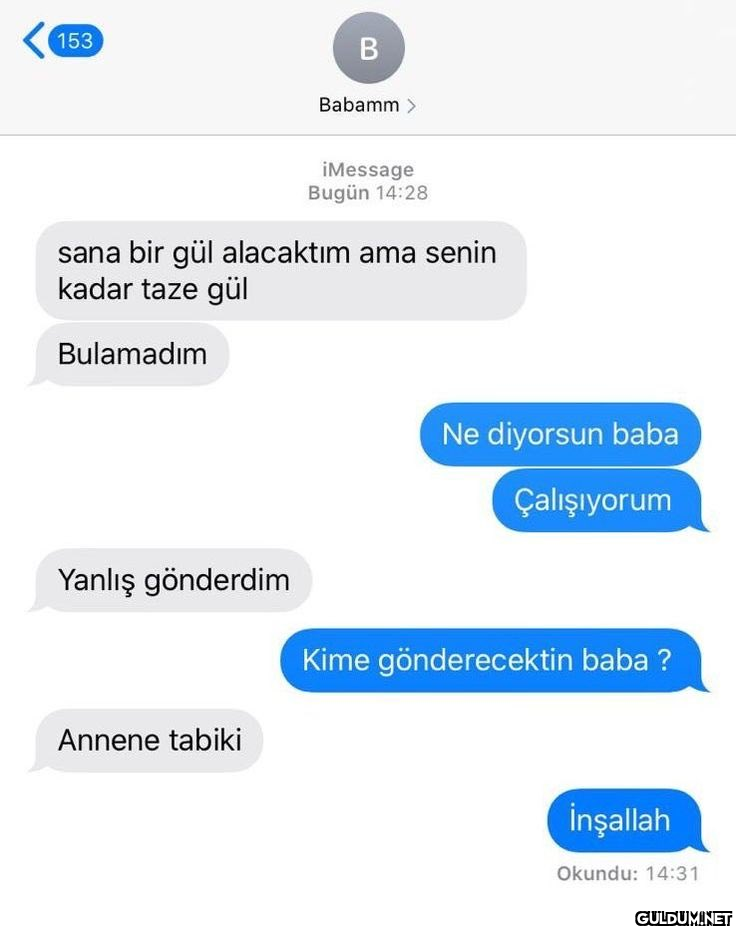 153 B Babamm > iMessage...