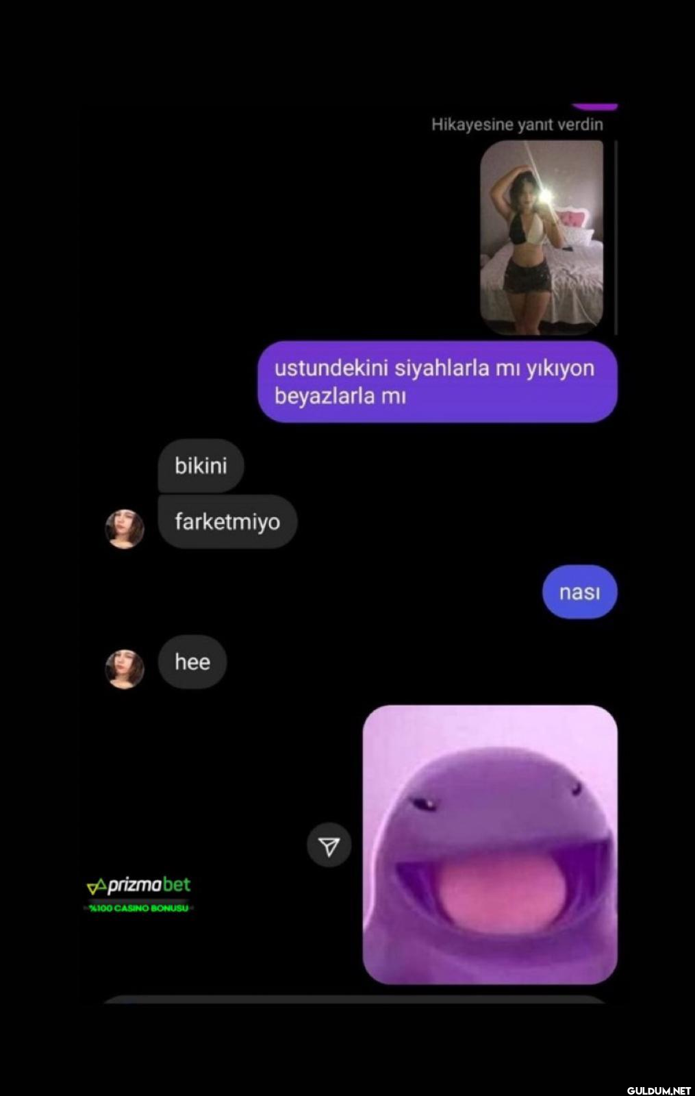 bikini farketmiyo hee...