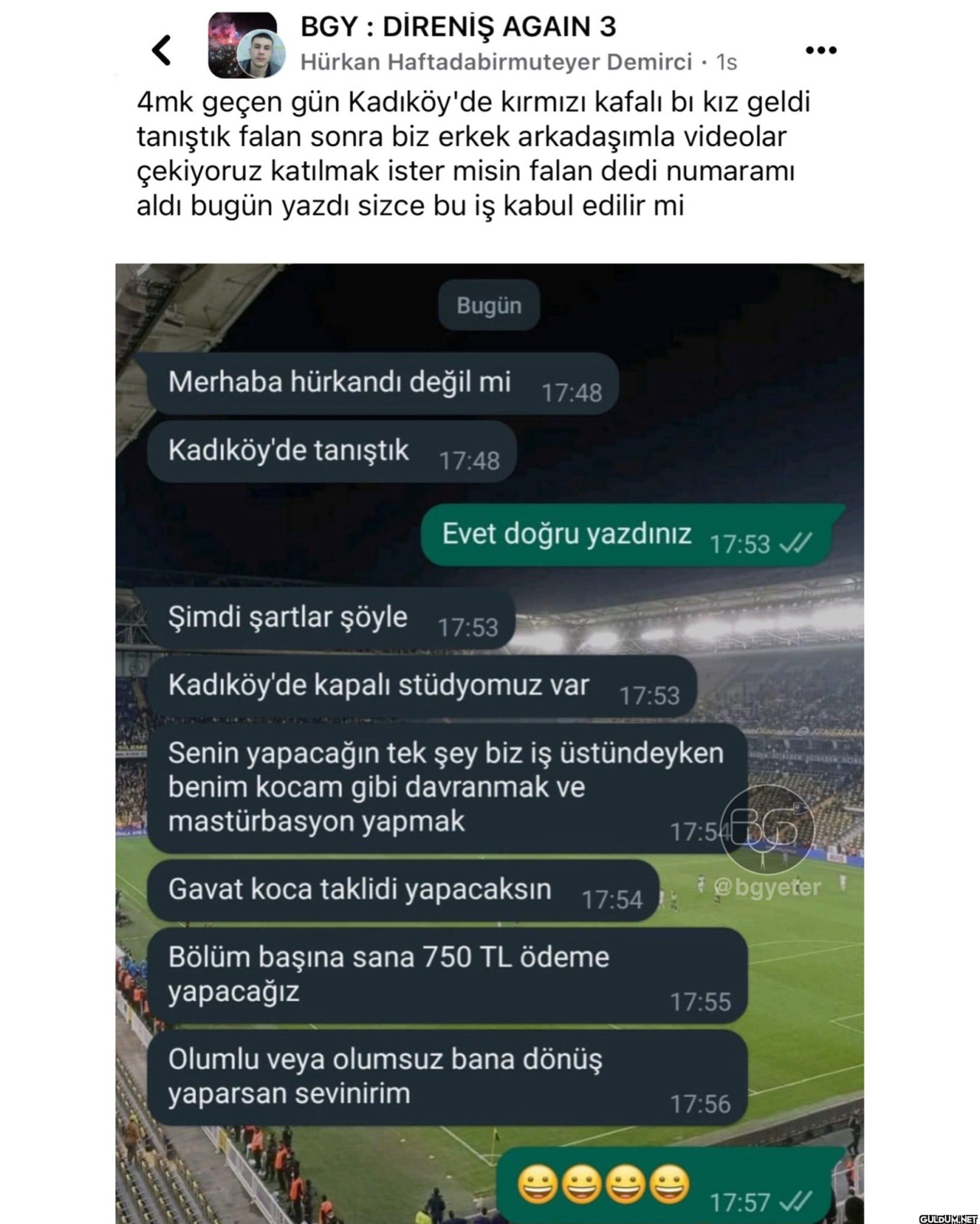 Yemek yol sskya okey  BGY:...