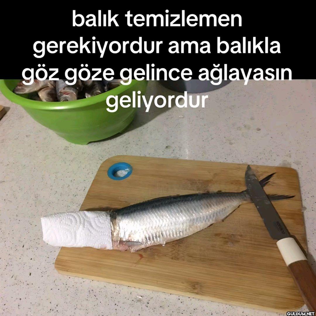 ????    balık temizlemen...