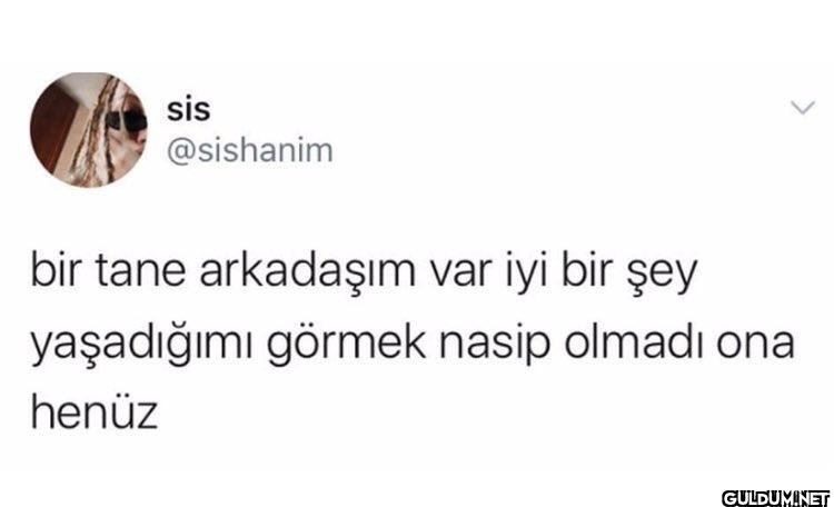 bir tane arkadaşım var iyi...