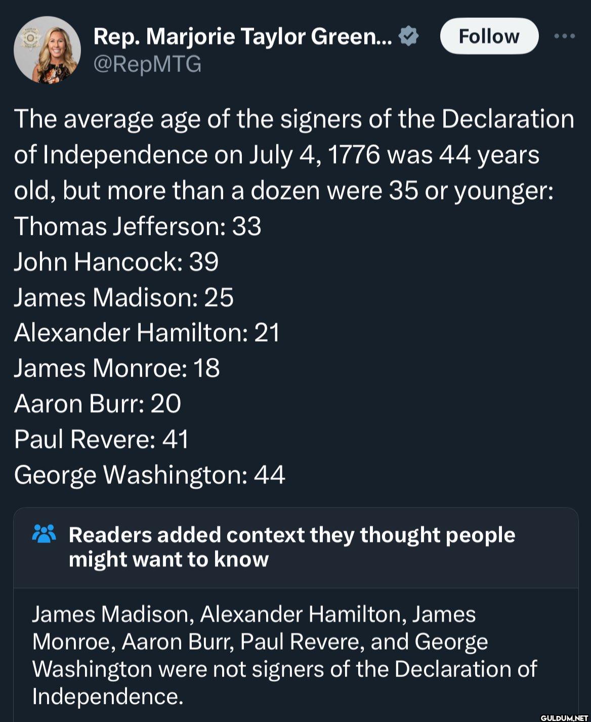 Follow The average age of...