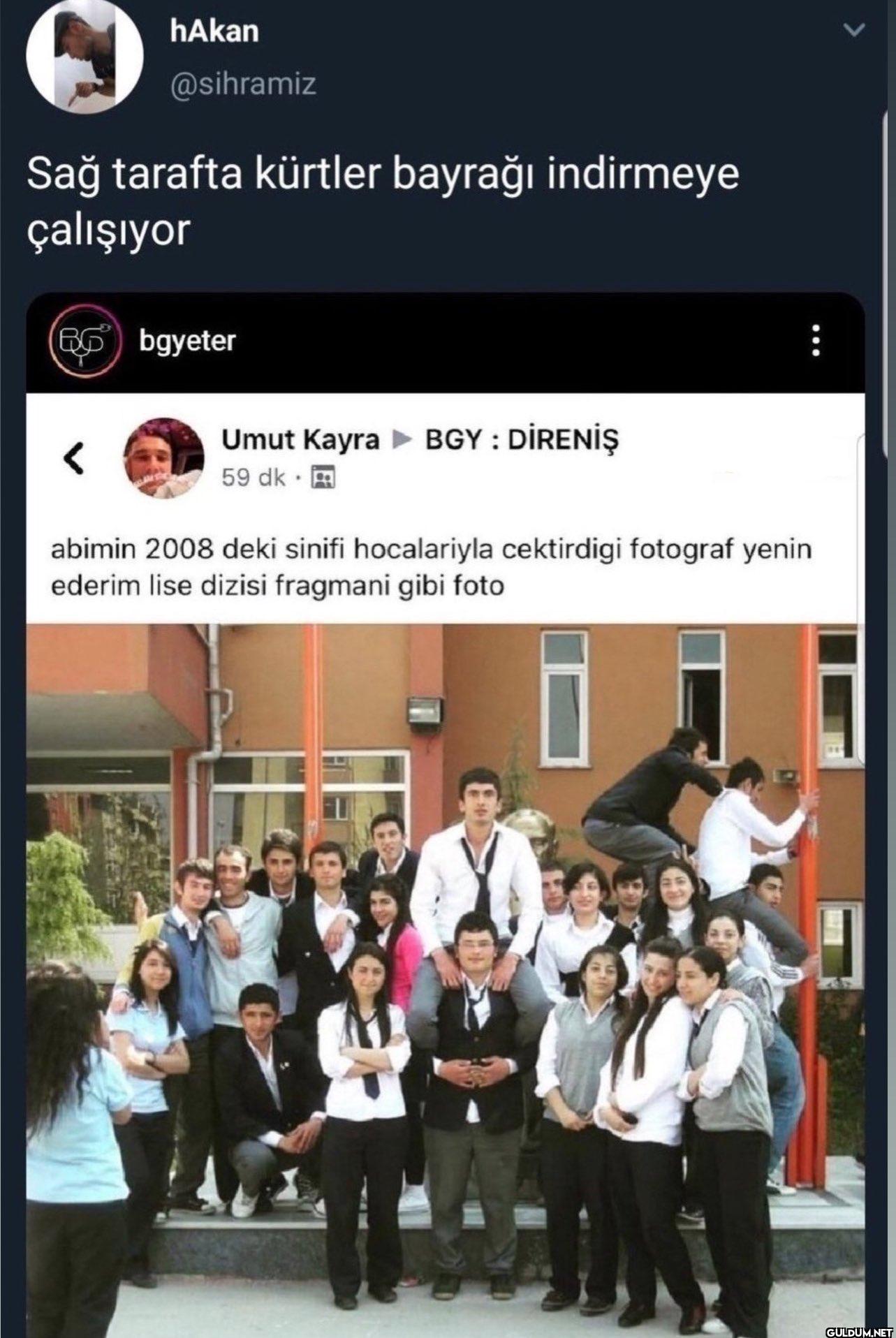 Sağ tarafta kürtler...