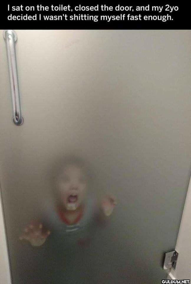 I sat on the toilet,...