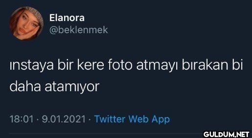 instaya bir kere foto...