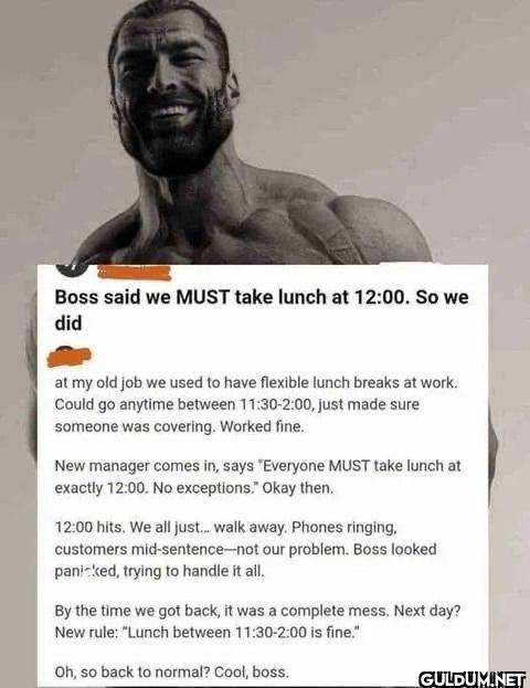 Boss said we MUST take...