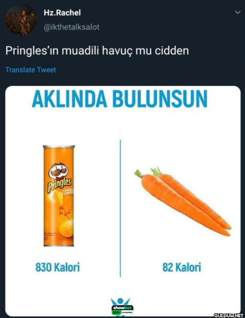 Pringles'in muadili havuç...
