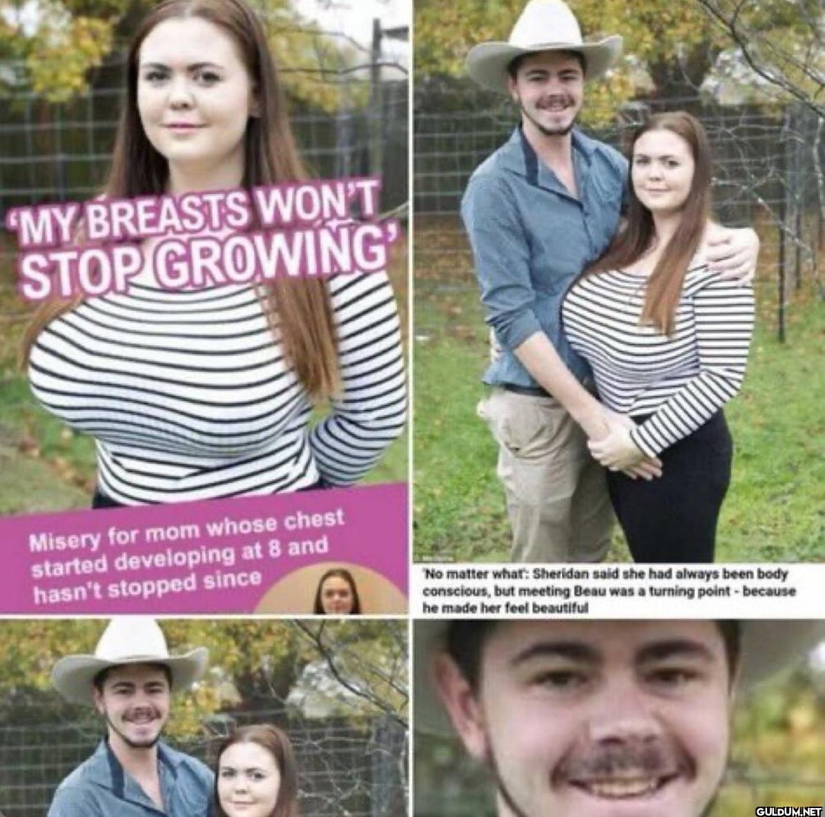 'MY BREASTS WON'T STOP...
