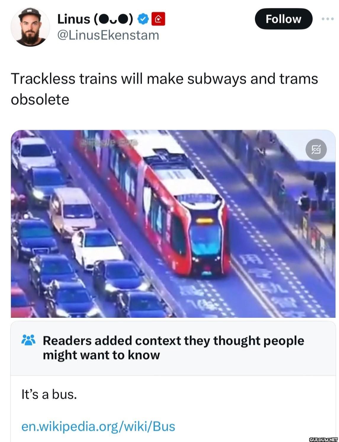 Follow Trackless trains...